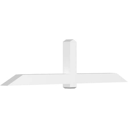 Ekena Millwork Eugene Architectural Grade PVC Gable Bracket, 108"W x 27"H x 6"D x 6"F, 6/12 Pitch GBP108X27X0606EUG00